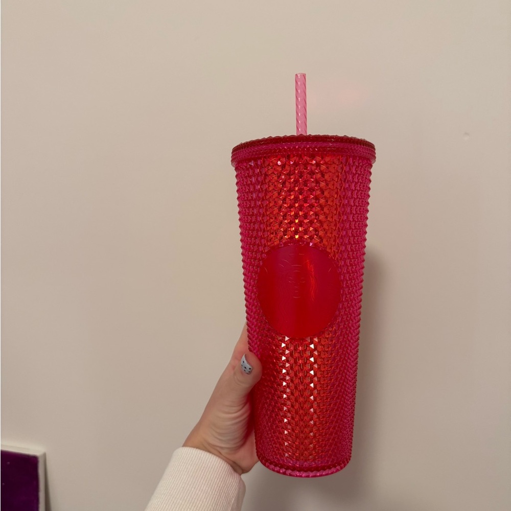 Starbucks Pink Studded Tumbler with Straw
